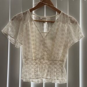 White Eyelet Blouse